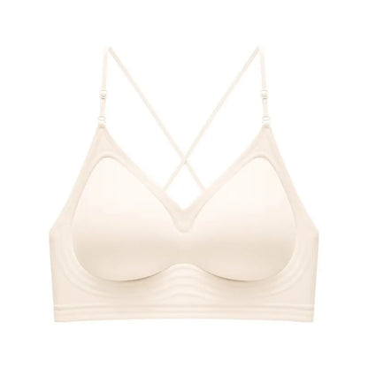 Women's Back-Enhancing Summer Bra: Thin-Strapped, Pushing-Up, Backless, Seamless, Neck-Hook, Modest, Sexy and Comfortable Bra
