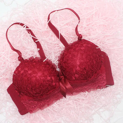 New Bra Woman Underwear Push Up Bra Lingerie Unlined Lace Bra Women Sexy Female Back Closure Lolita Brassiere 3/4 Cup Bra