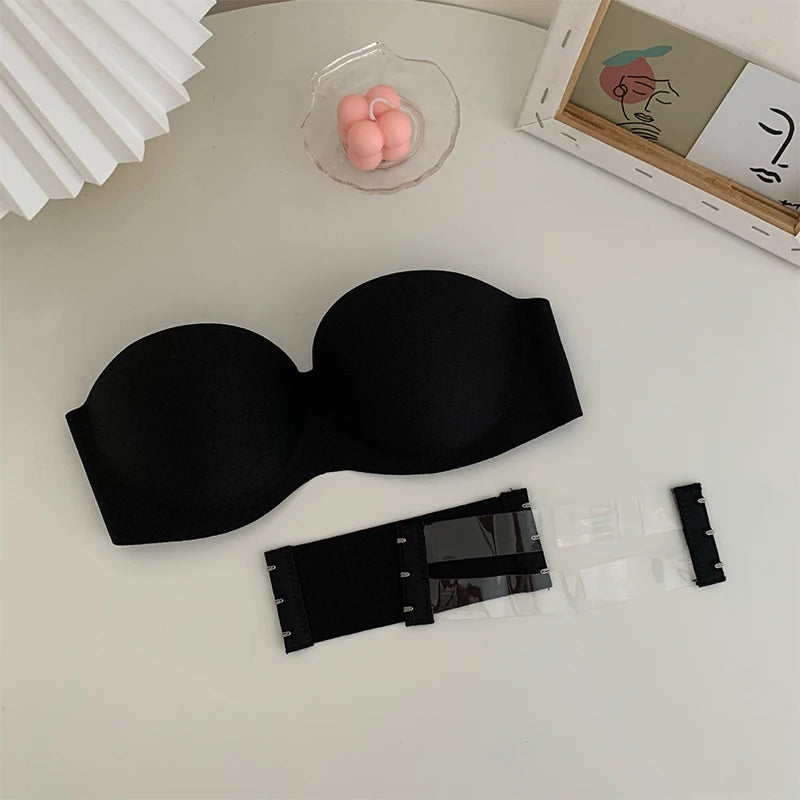Women's Sexy Strapless Bra Push Up Padded Bras Female Underwear Seamless Invisible Bralette Without Straps Ladies Lingerie Bras