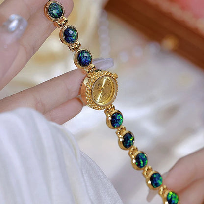 Gold Women Bracelet Watches Luxury Brand Dress Quartz Small Dial Ladies Wrist Watches Rhinestone Rose Gold Watches For Women