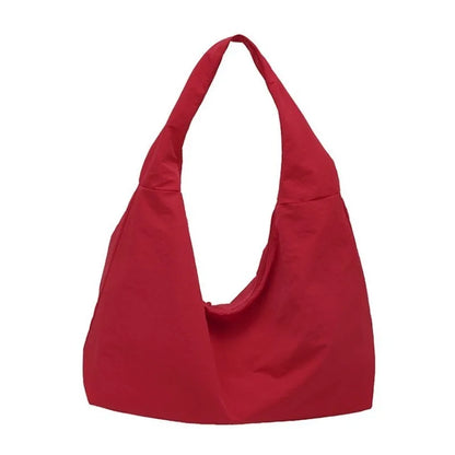 CEEKAY Women's Hobo Bag Orange Nylon Large Capacity Shoulder Handbag Zipper Closure Lightweight Daily Commute Casual Sport