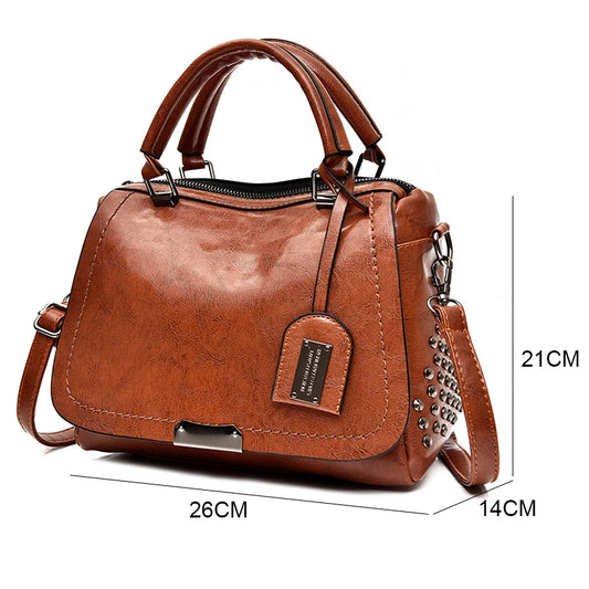 Luxury Designer Vintage Handbag Purses For Women 2024 Female Soft Leather Branded Shoulder Crossbody Messenger Tote Bag New Sac