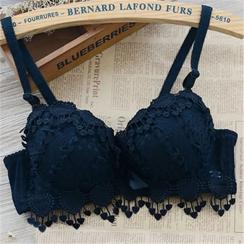 Women Sexy Bra Soft Lace Adjustable Straps Push Up Brassiere Underwire Lingerie Padded Top Ropa De Mujer Brasieres Para Mujer