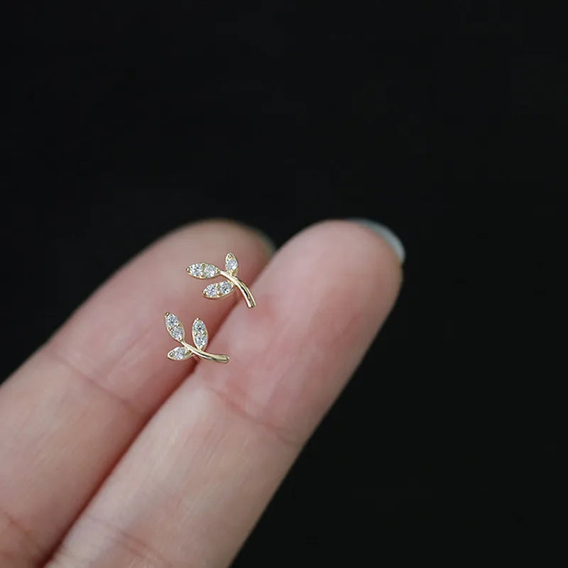 Cute Star Beads Tassel Stud Earrings Women Gold Plated Small Fresh Jewelry Zircon Earrings