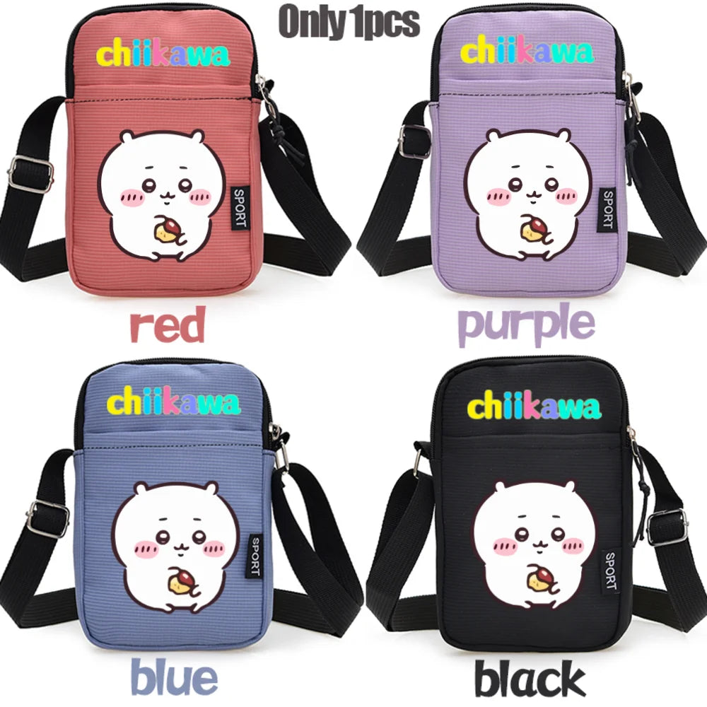 Nanka Chiisakute Kawaii Yatsu Zipper Handbag Wallet Purse Chiikawa Storage Candy Bag Hachiware Usagi Shoulder Bag Birthday Gift