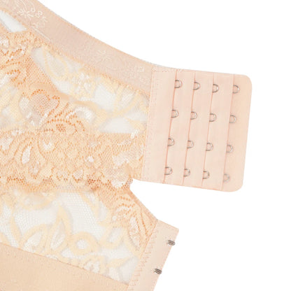 Plus Size Lace Bras for Women's Bralette Crop Top Underwear Female Sexy Lingerie Wide Shoulder Straps Underwired Push Up Bra