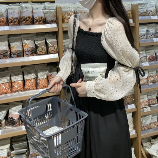 Elegant Plus Size Waist-Defining Tea-Length Dress