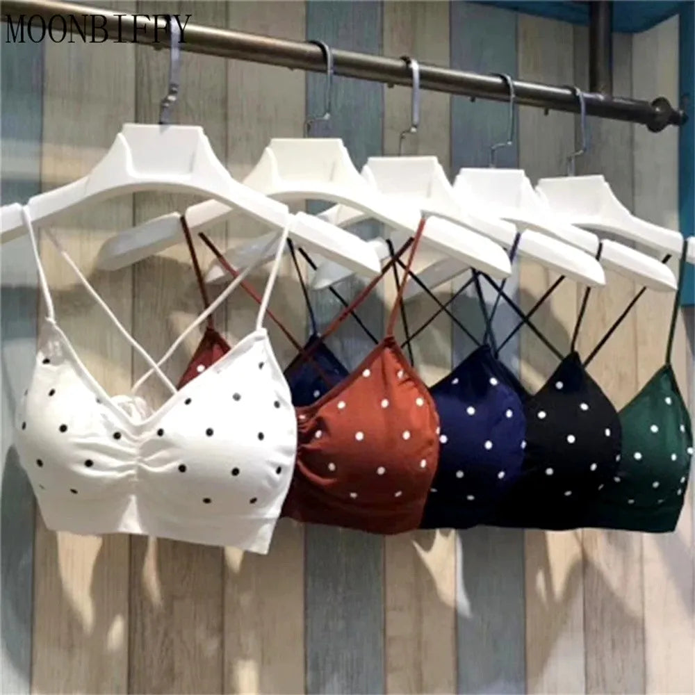 Women's Bra Push Up Bra Sports Bra For Women Seamless Sexy Lingerie Female Polka Dot Soft Fashion Underwear Women's Tube Top