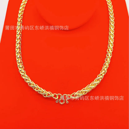 24K Gold AU999 Unisex Necklaces. Shining pure gold, classic and versatile, showing extraordinary taste!