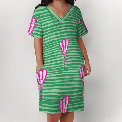 Womens Plus Size African Print Dresses Sexy Casual T-Shirt Dresses Oversized Baggy Summer Sundress