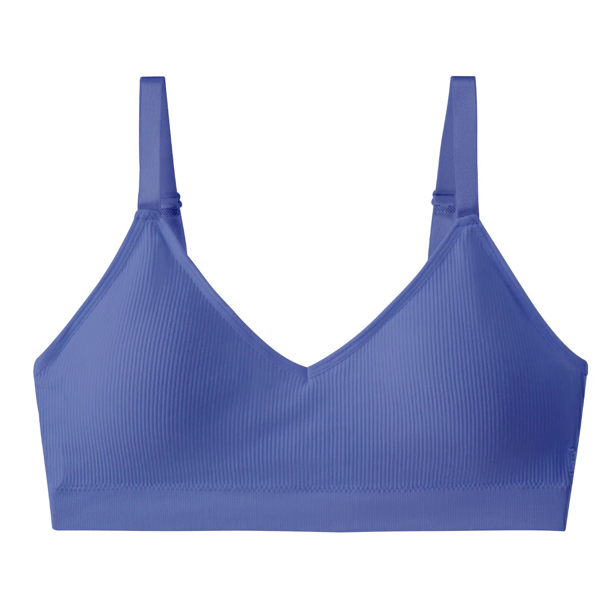New Large-Sized Women'S Bra With Loop Connection Design, No Steel Ring, No Trace, Comfortable Ribbed Gathering Bra