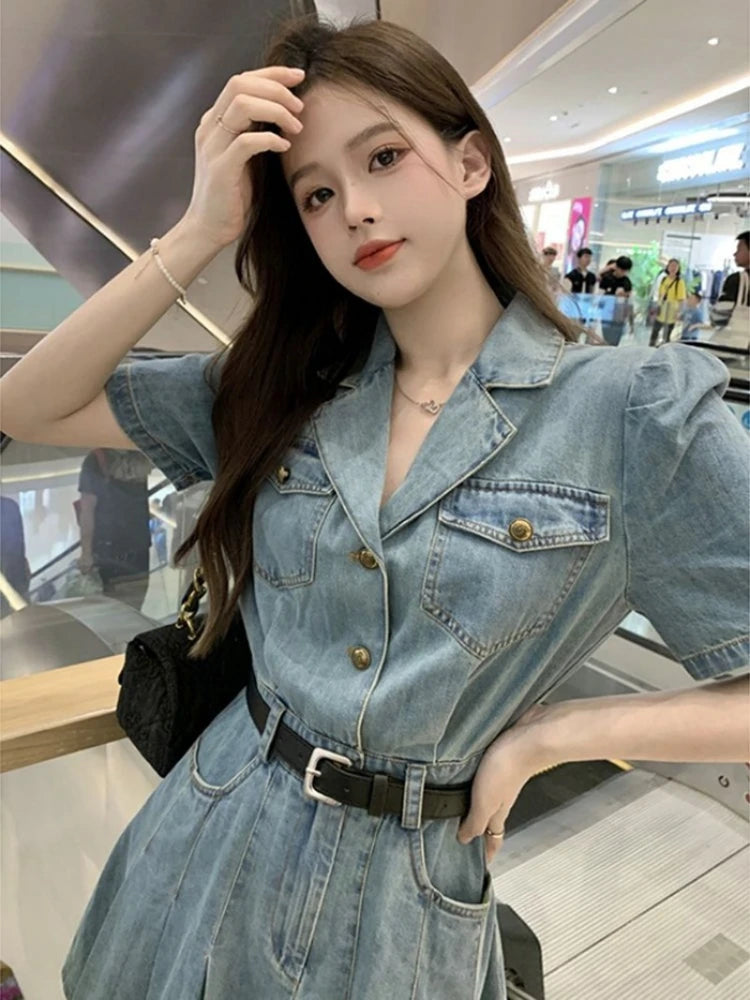 Woman Dress Short Tight Dresses for Women Mini Night Club Corset Bodycon Denim Fashion Summer 2025 Xxl Women's Clothing Curvy G