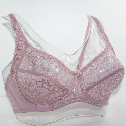 Plus Size Bras For Women Lace Bra Femme Transparent Large Brassiere Tops Underwear Sexy Lingerie C D DD E F Cup