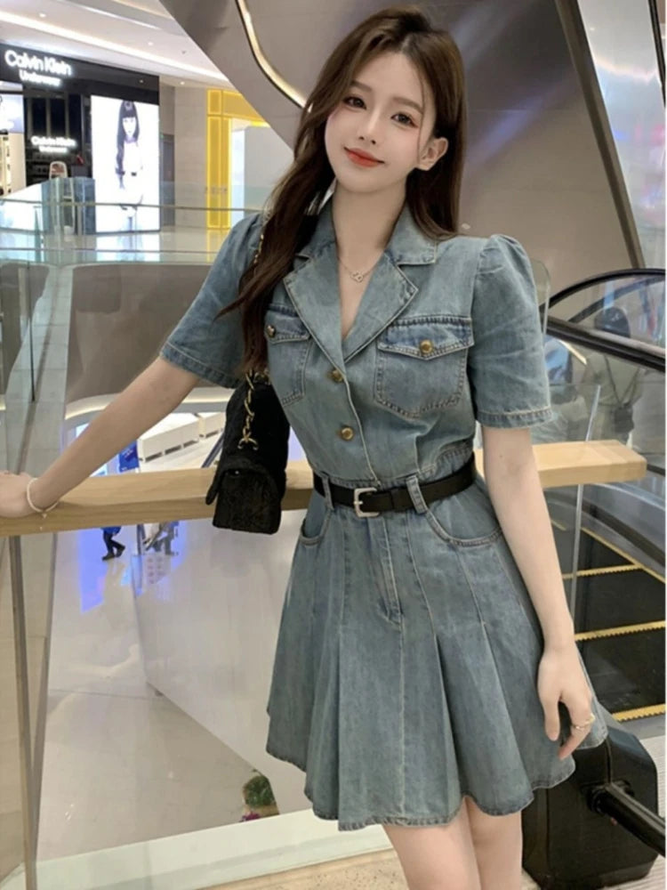 Woman Dress Short Tight Dresses for Women Mini Night Club Corset Bodycon Denim Fashion Summer 2025 Xxl Women's Clothing Curvy G