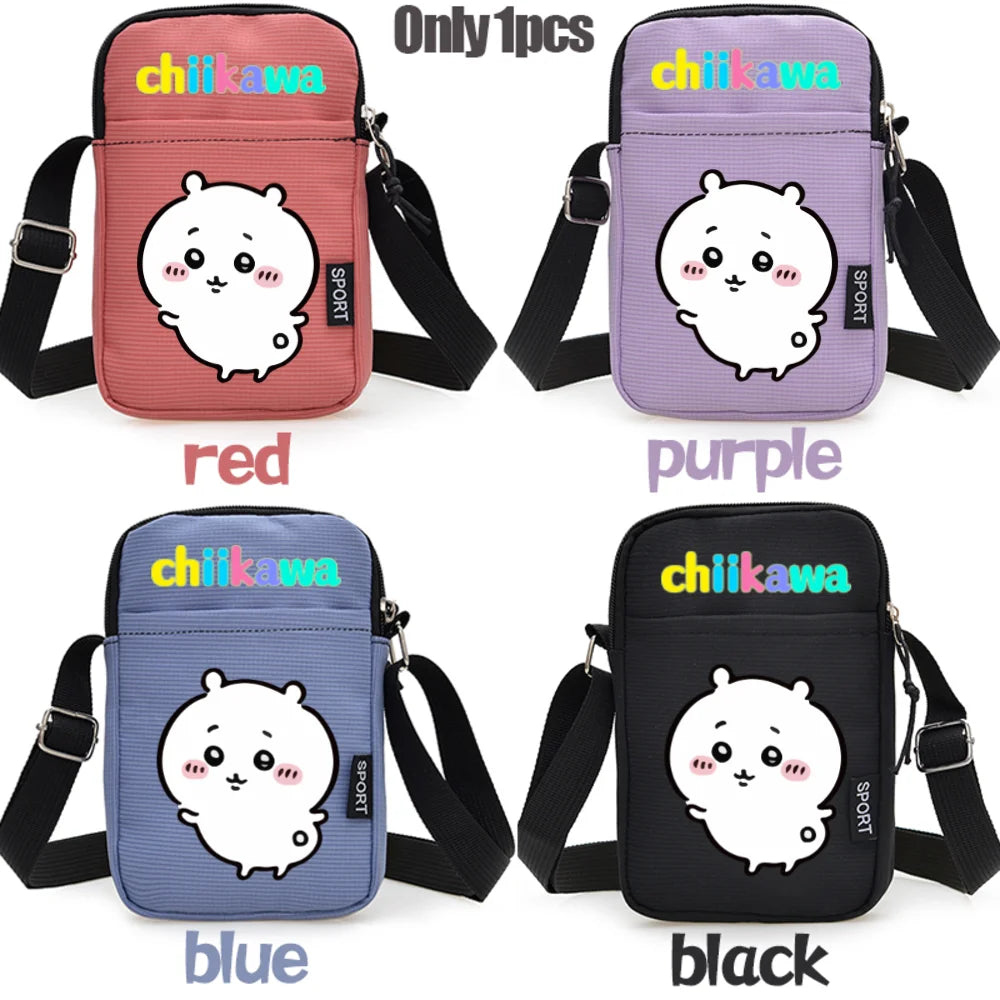 Nanka Chiisakute Kawaii Yatsu Zipper Handbag Wallet Purse Chiikawa Storage Candy Bag Hachiware Usagi Shoulder Bag Birthday Gift