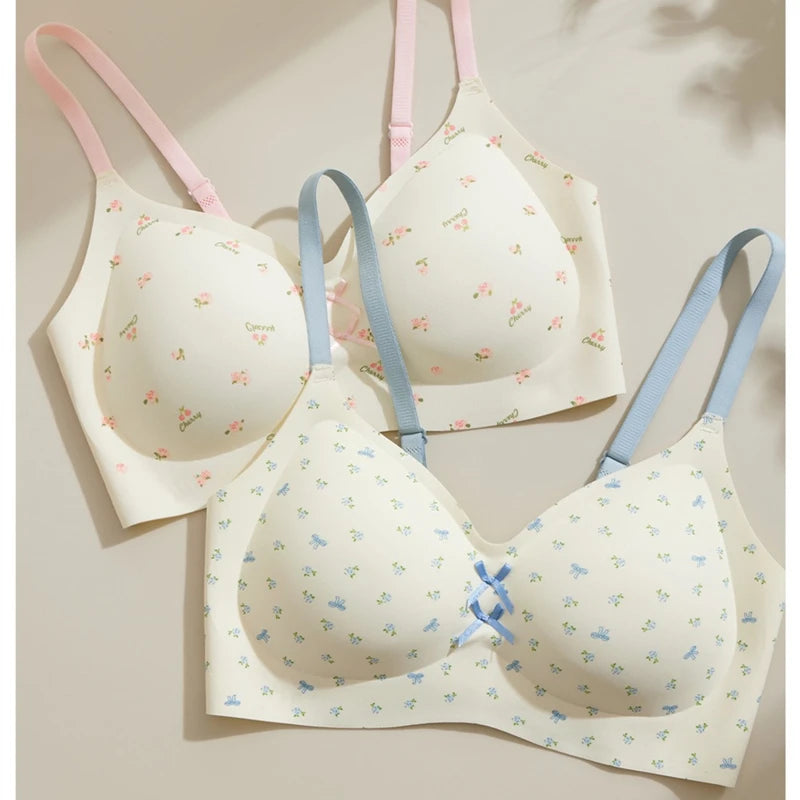 Plus Size Women Daily Bra Anti-underarm Fat Gathering Breathable Skin Friendly Wirefree Adjustable Lingerie