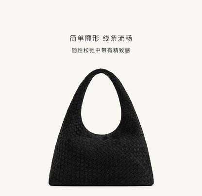 JWPEI Large Capacity Woven Bag L2026 New Retro Women's Bag Handbag Large Commuting Bag Women