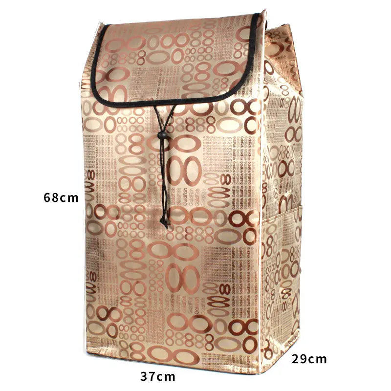 Shopping Bags for Trolley Cart Shopping Cart Woman Carrier Basket Trailer Portable Cart Large Storage Bags Foldable Handbag