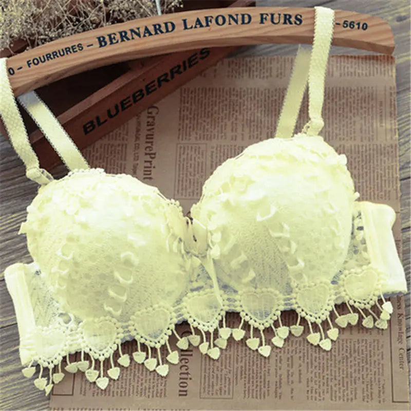 Women Sexy Bra Soft Lace Adjustable Straps Push Up Brassiere Underwire Lingerie Padded Top Ropa De Mujer Brasieres Para Mujer
