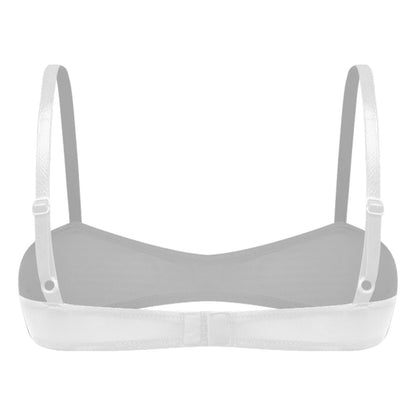 Womens Minimizer Bra 3/4 Coverage Non Padded Underwire Female Breathable See Through Sheer Mesh Bra Tops Mini Bralette Lingerie