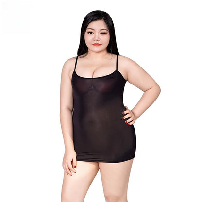 Oversized Women Mini Dress Plus Size Long Dresses Sexy See Through Shiny Plus Size Bodycon Dress Black White LOOSE Dress XXXL