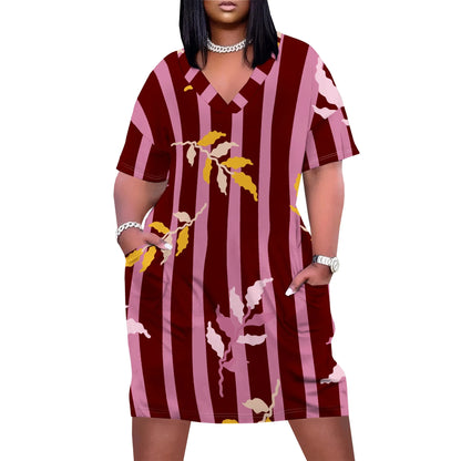 Womens Plus Size African Print Dresses Sexy Casual T-Shirt Dresses Oversized Baggy Summer Sundress