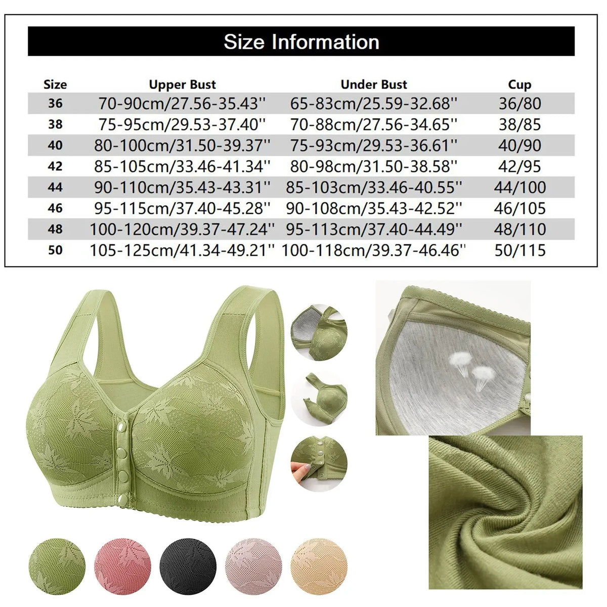 Plus Size Sports Bra Comfortable Wireless Bra with Thin Cotton Cup Breathable Supportive and Shaping Floral Print Lightly Padded
