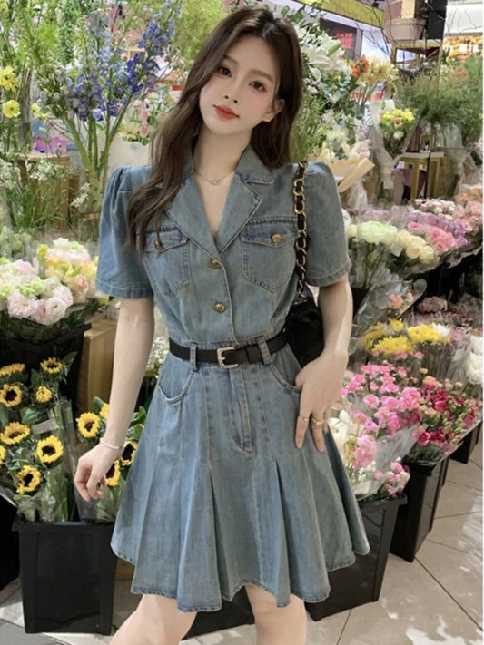 Woman Dress Short Tight Dresses for Women Mini Night Club Corset Bodycon Denim Fashion Summer 2025 Xxl Women's Clothing Curvy G