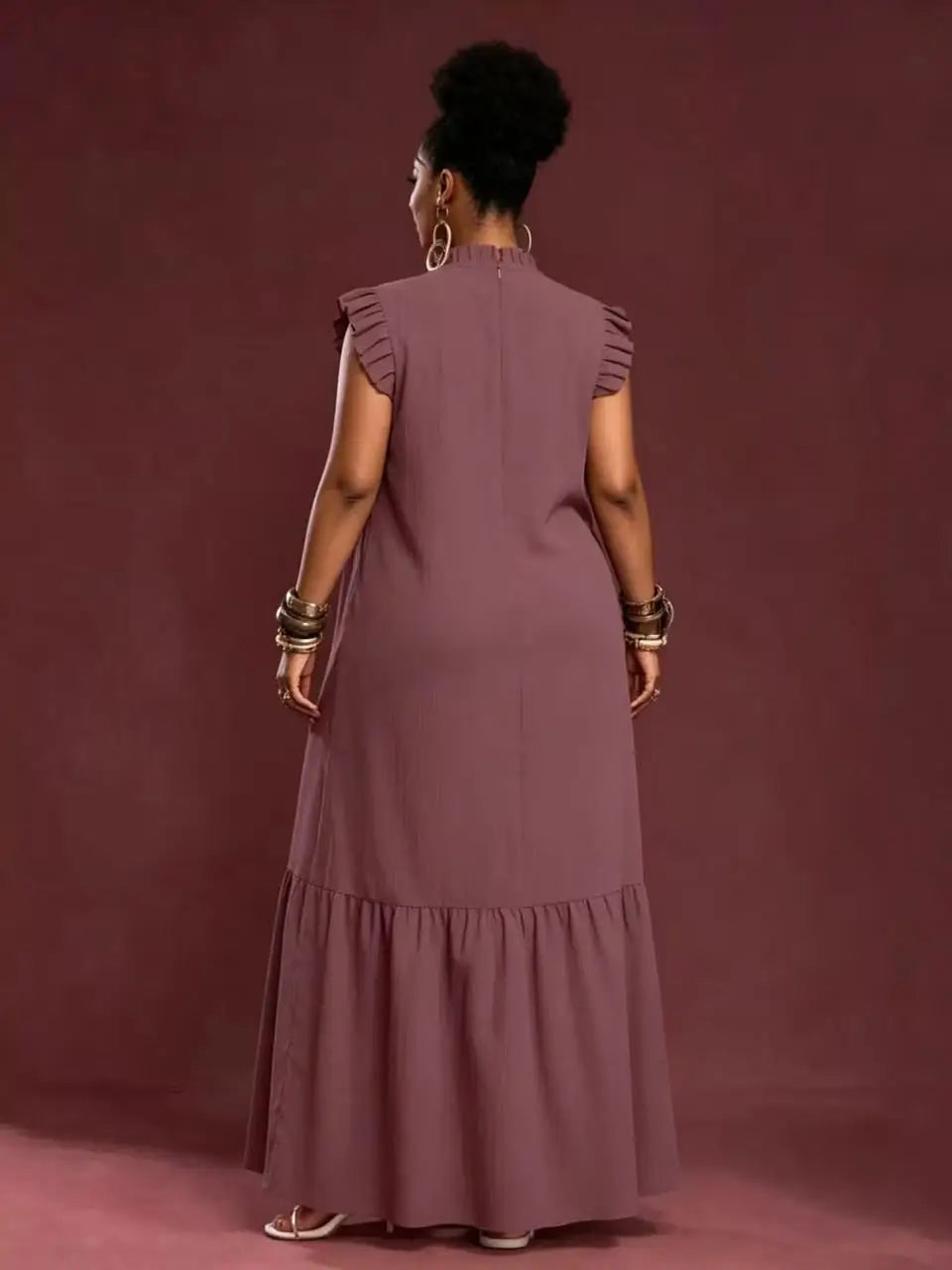 Plus Size Women's Elegant Skirt Dress Casual Work European American Style with Pleated Texture And Large Swing Hemline