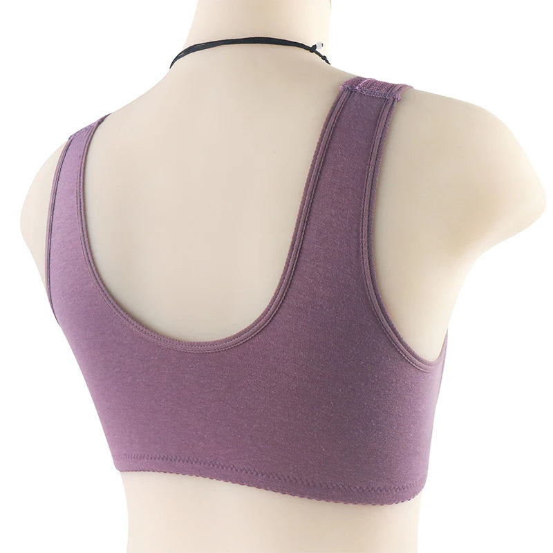 Bras For Women Wire Free Bra Push Up Front Closure Underwear Confortable Female Lingerie Everyday Big Bust 52AB