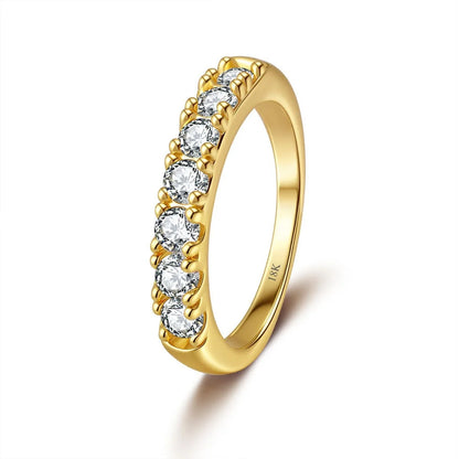 CKT 18k Gold Ring for Women Ins Niche Design Frigid Style Gold 0.7ct Diamond Moissanite Rings Wedding Fine Jewelry