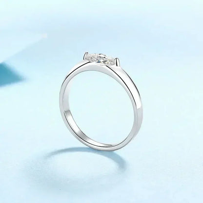 Sparkly Mariquesa 4*8 Moissanite Diamond VVS1 0.5 Carat ring, White Gold 18K Wedding Band Fine Jewelry Birthday Gift for Women