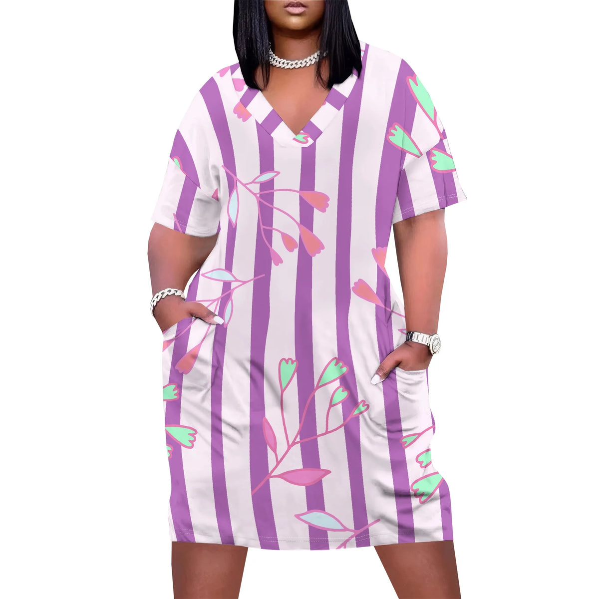 Womens Plus Size African Print Dresses Sexy Casual T-Shirt Dresses Oversized Baggy Summer Sundress