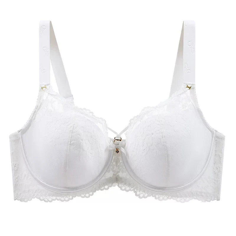 Plus Size Minimizer Bra for Women Lace Floral Non Padded Underwire Female Push Up Lingerie 34 36 38 40 42 44 46 48 50 52 C D E