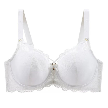 Plus Size Minimizer Bra for Women Lace Floral Non Padded Underwire Female Push Up Lingerie 34 36 38 40 42 44 46 48 50 52 C D E