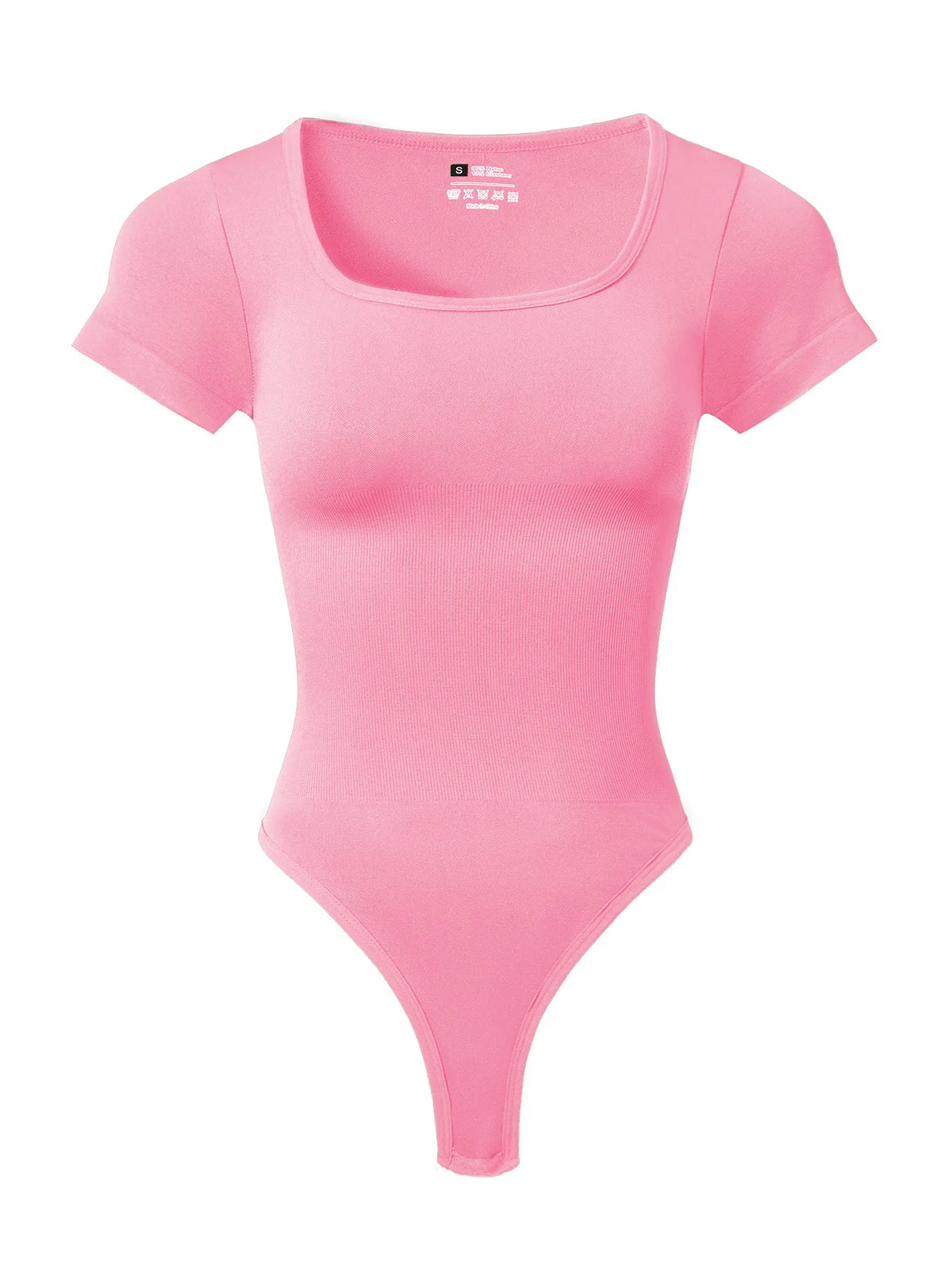Women Plus Size Square Neck Short Sleeve Bodysuit Tummy Control Body Shaper Seamless Slimming Fashion Shapewear Jumpsuit