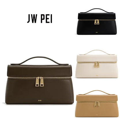 JW PEI Lunch Box Bag New Box Bag Niche Design Single Shoulder Crossbody Bag Handbag Tote Bag Genuine Leather Women's Bag