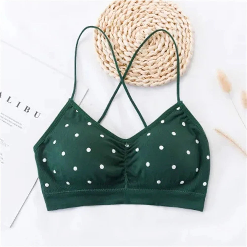 Women's Bra Push Up Bra Sports Bra For Women Seamless Sexy Lingerie Female Polka Dot Soft Fashion Underwear Women's Tube Top