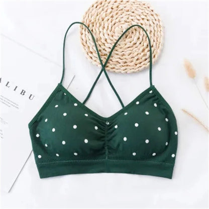 Women's Bra Push Up Bra Sports Bra For Women Seamless Sexy Lingerie Female Polka Dot Soft Fashion Underwear Women's Tube Top