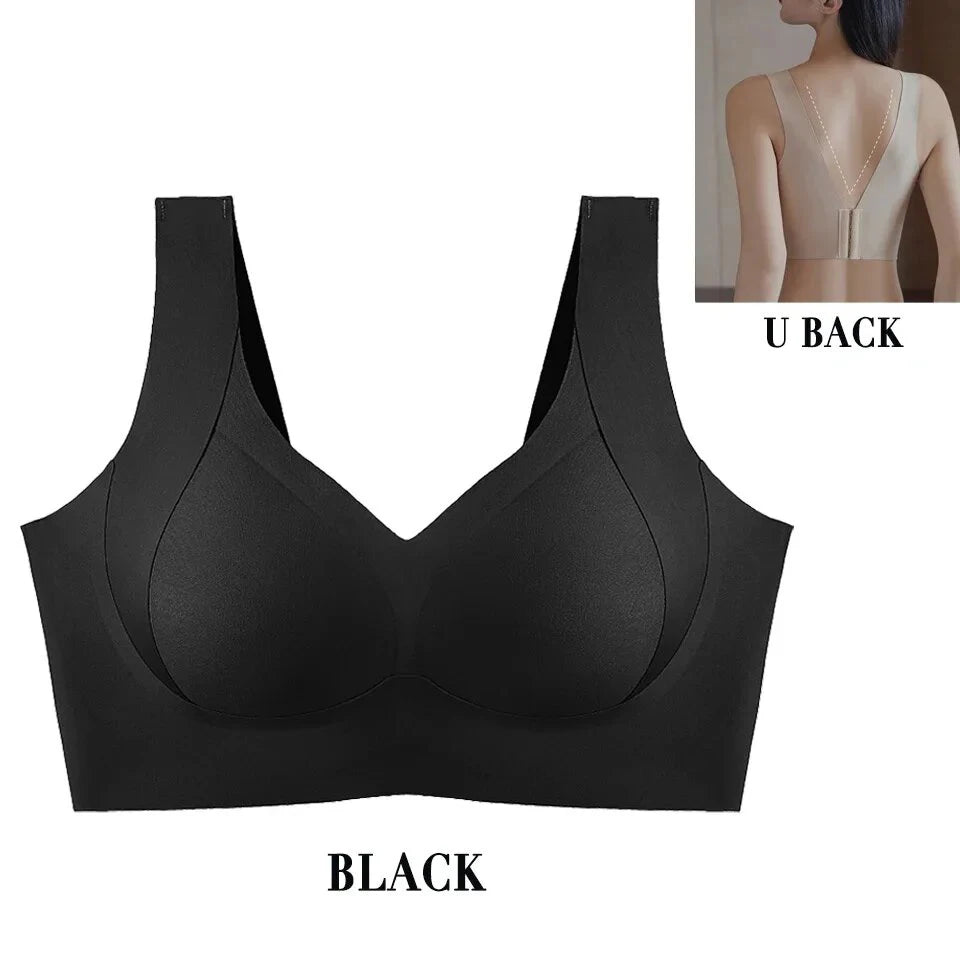 Plus Size Full Coverage Bras For Women No Underwire T-shirt Bra Seamless Push Up Daily Bralette Underwear With Soft Support Bra