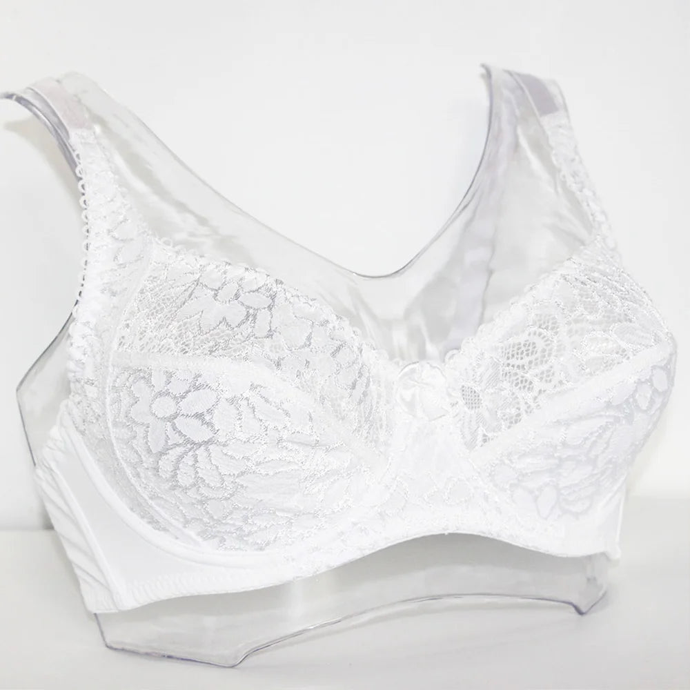 Plus Size Bras For Women Lace Bra Femme Transparent Large Brassiere Tops Underwear Sexy Lingerie C D DD E F Cup