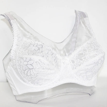 Plus Size Bras For Women Lace Bra Femme Transparent Large Brassiere Tops Underwear Sexy Lingerie C D DD E F Cup