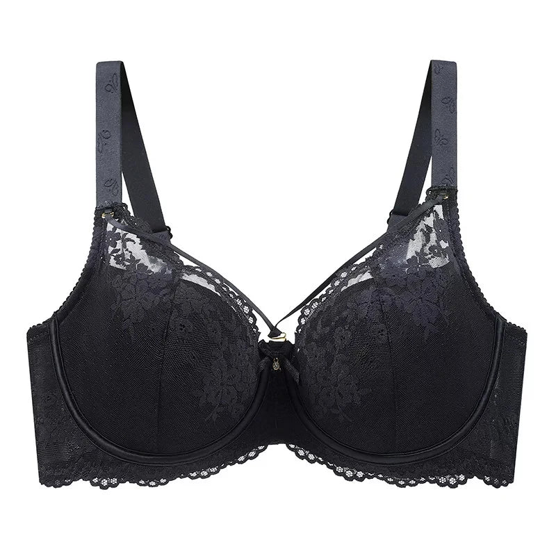 Plus Size Minimizer Bra for Women Lace Floral Non Padded Underwire Female Push Up Lingerie 34 36 38 40 42 44 46 48 50 52 C D E