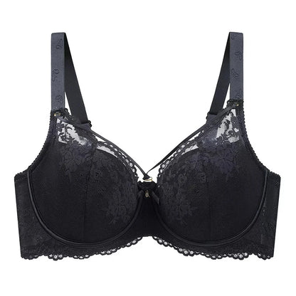 Plus Size Minimizer Bra for Women Lace Floral Non Padded Underwire Female Push Up Lingerie 34 36 38 40 42 44 46 48 50 52 C D E