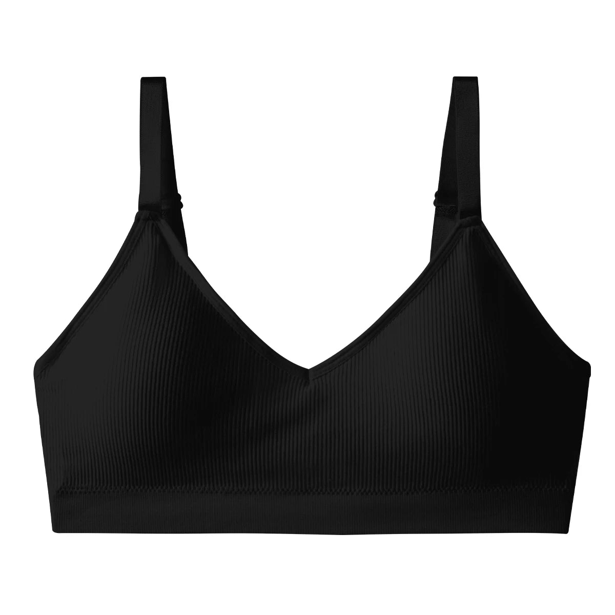 New Large-Sized Women'S Bra With Loop Connection Design, No Steel Ring, No Trace, Comfortable Ribbed Gathering Bra