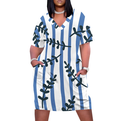 Womens Plus Size African Print Dresses Sexy Casual T-Shirt Dresses Oversized Baggy Summer Sundress