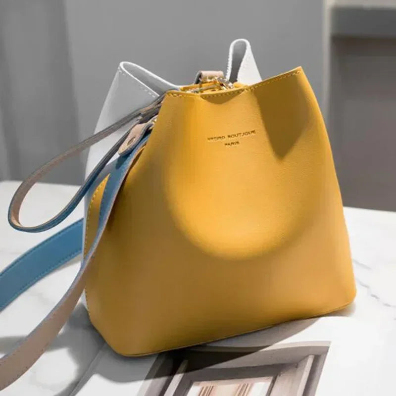 Fashionable Purses Bucket Bag Women PU Leather Shoulder Bags Brand Designer Ladies Crossbody Messenger Bags Totes Designer Bag