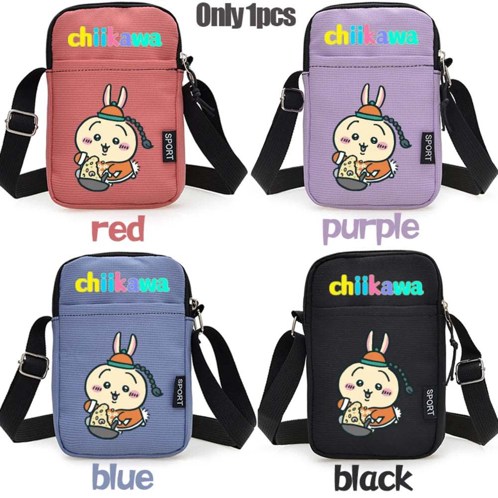 Nanka Chiisakute Kawaii Yatsu Zipper Handbag Wallet Purse Chiikawa Storage Candy Bag Hachiware Usagi Shoulder Bag Birthday Gift