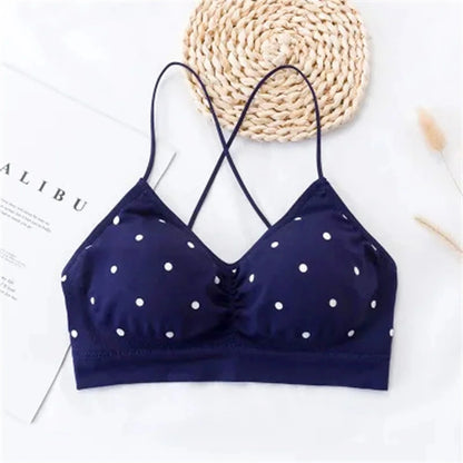 Women's Bra Push Up Bra Sports Bra For Women Seamless Sexy Lingerie Female Polka Dot Soft Fashion Underwear Women's Tube Top