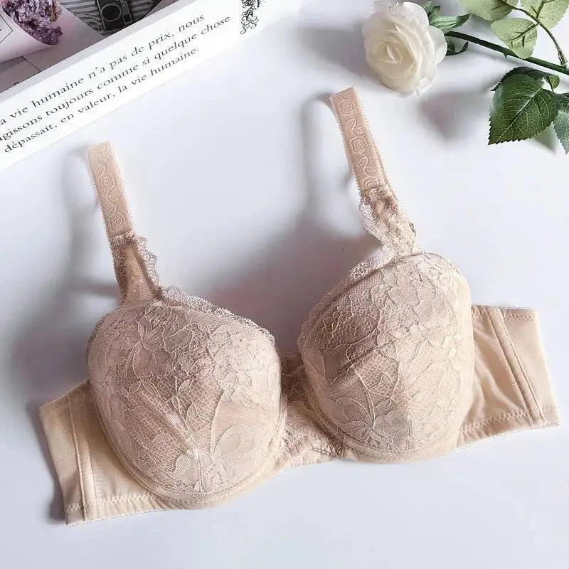 Plus Size Bra B C D E F G H Cup 34 36 38 40 42 44 Black Lace Top Bra For Women Large Size Full Lingerie Underwear Brasier Mujer